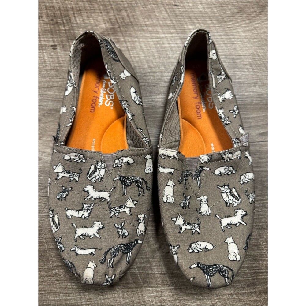 Bobs from Skechers Memory Foam “Best Buds” Dog Print Shoes Size 7.5